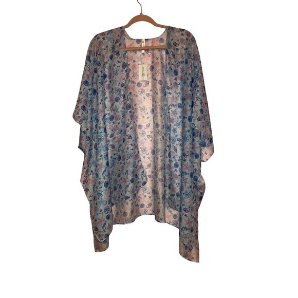 Salty Starfish sea shell kimono one size - Picture 1 of 5
